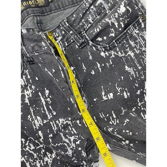 Encore Junior's Black Paint Splatter Jeans Medium Wash Mid-Rise Denim Size 7 - Picture 9 of 10